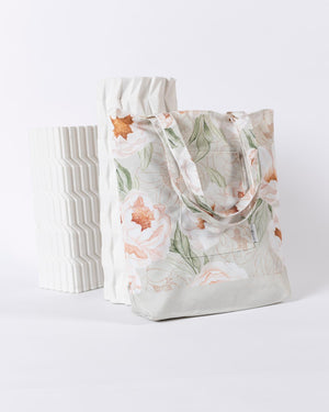 Tote Bag Floral / حقيبه قماشية