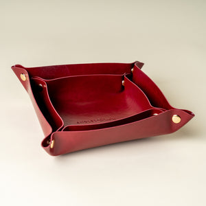 Leather trays Red / مقسمات جلد
