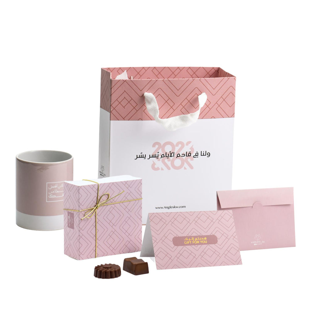 Gift Choco & Mug Pink/ تنسيق هدية