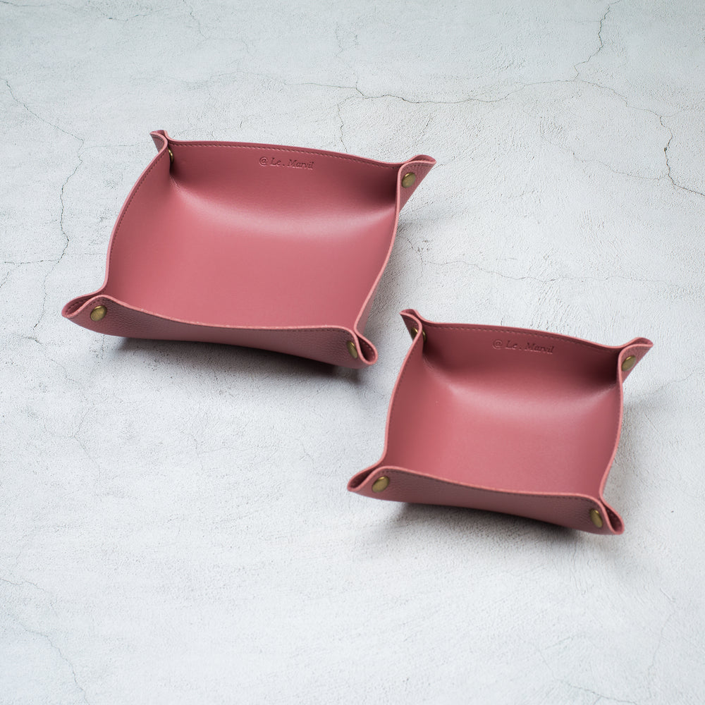Leather tray - PINK