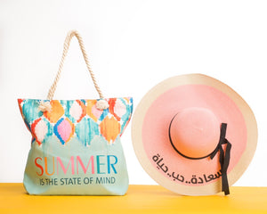 
            
                Load image into Gallery viewer, Summer bag and Hat Tiffany / حقيبه البحر مع قبعه
            
        