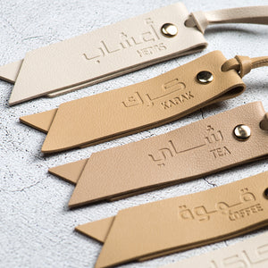 Leather coffee tags (set of 6 pics)
